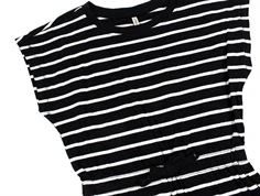 Kids ONLY black/cloud dancer stribet kjole